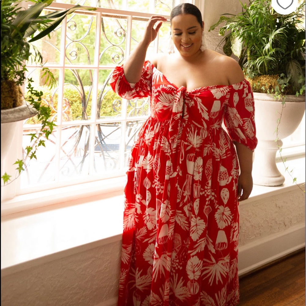 Eloquii off-shoulder floral maxi dress. Sz20 New